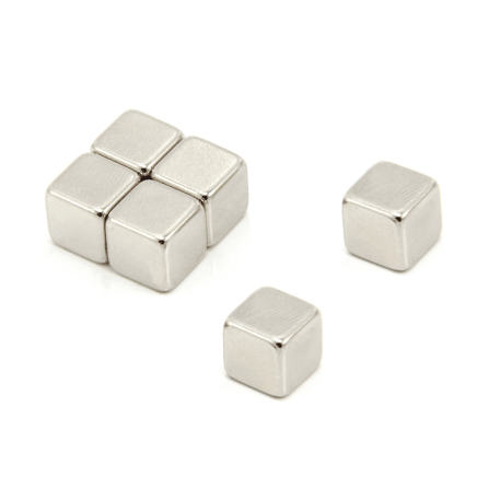 N42 Neodymium Cube Magnet - 3/8 in. x 3/8 in. x 3/8 in. thick - 10.36lbs Pull