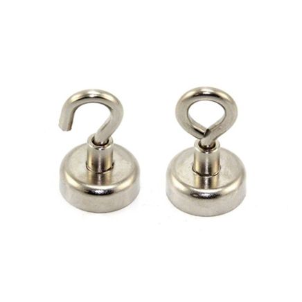 N42 Neodymium Clamping Magnet with M4 Eyebolt - 13/16 in. dia - 36.4lbs Pull