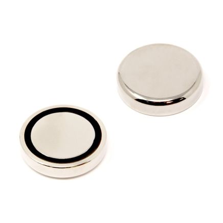 N42 Neodymium Glue In Pot Magnet - 1-7/8 in. dia x 3/8 in. thick - 181.69lbs Pull