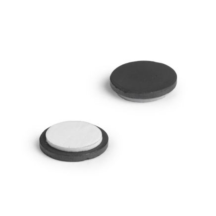 Y10 Ceramic Disc Magnet with Self Adhesive Foam - 1 in. dia x 1/8 in. thick - 1.52lbs Pull