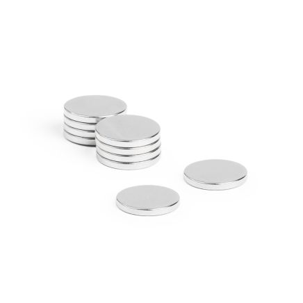 N42SH Neodymium Disc Magnet - 1/2 in. dia x 1/16 in. thick - 2.8lbs Pull