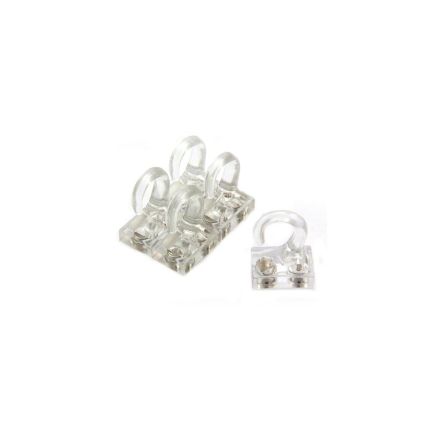 Clear Plastic Magnetic Hooks - 1 in. x 3/4 in. x 1-9/16 in. - 4.41lbs Pull