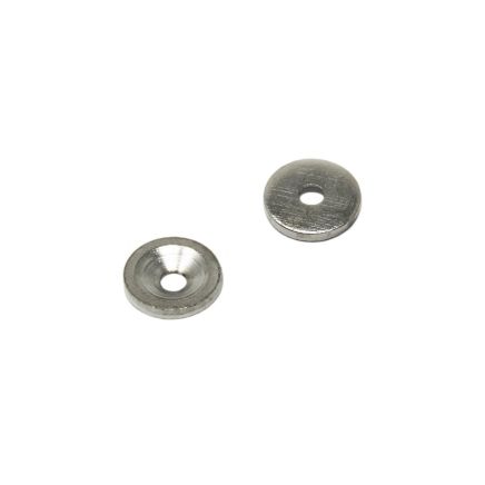 Nickel Plated countersunk Mild Steel Disc - 15/32 in. dia x 1/16 in. thick x 1/8 in.