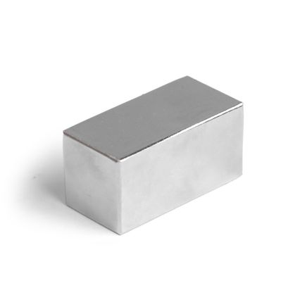 N42 Neodymium Rectangular Magnet - 1-9/16 in. x 13/16 in. x 13/16 in. thick - 63.94lbs Pull