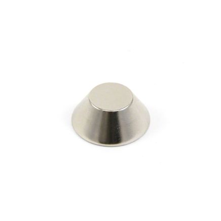 N42 Neodymium Cone Magnet - 1 in. O.D. x 1/2 in. I.D. x 3/8 in. thick - 23.15lbs Pull