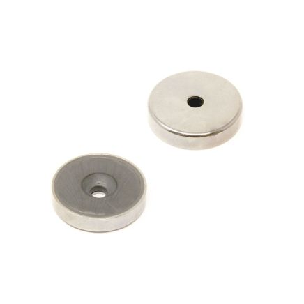 Y30BH Ceramic Pot Magnet - 1-3/8 in. dia x 5/16 in. thick x 3/16 in. hole - 15.87lbs Pull