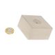 N42 Neodymium Square Magnet - 1-7/8 in. x 1-7/8 in. x 1 in. thick with 5/16 in. dia Countersunk Hole - 209.47lbs Pull (North/South)