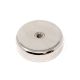 N42 Neodymium Pot Magnet with M8 Internal Thread - 2-1/4 in. dia x 19/32 in. thick - 306.5lbs Pull