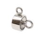 N42 Neodymium Pot Magnet with 2x M10 Eyebolts + 10m Rope - 3 in. dia x 1 in. - 441lbs Pull