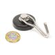 Ceramic Pot Magnet with Swivel Hook - 1-7/16 in. dia - 5.07lbs Pull