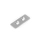 Nickel Plated Mild Steel Plate - 1.16 in. x 9/16 in. x 1/32 in. thick + 2x 1/32 in. c/sunk holes (Pack of 1)