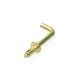 SCREWD 1/2 in. Brass Plated L Hook