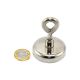 N42 Neodymium Clamping Magnet with M8 Eyebolt and 10m Rope Rope - 1-7/8 in. dia - 209.47lbs Pull