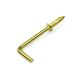 SCREWD 1-3/16 in. Brass Plated L Hook