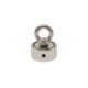 N42 Neodymium Pot Magnet with 2x M8 Eyebolts + 10m Rope - 1-7/8 in. dia x 11/16 in. thick - 176.4lbs Pull