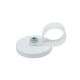 Rubber Coated Cable Holding Magnet - 1.7 in. dia x 1/4 in. high with 1 in. Cable Clip (White) - 17.6lbs Pull