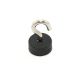 Rubber Coated Pot Magnet Countersunk with M5 Eyebolt - 7/8 in. dia x 3/8 in. thick