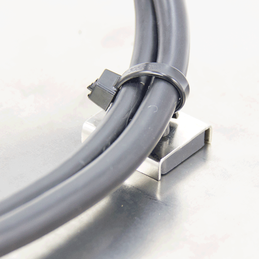 Magnetic Cable Tie Mount (Stainless Steel) - 1 in. x 1 in. x 1/4 in. thick - 13.45lbs Pull