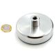 Ceramic Pot Magnet with M10 thread - 3-1/8 in. dia x 1-3/8 in. tall - 132.3lbs Pull