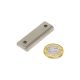 Neodymium Countersunk Channel Magnet - 1-9/16 in. x 1/2 in. x 3/16 in. thick with 2x 1/8 in. holes - 37.48lbs Pull