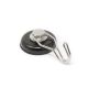 N42 Neodymium Pot Magnet with Rubber Base and Swivel Hook - 1-9/16 in. dia - 26.46lbs Pull