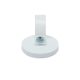 Rubber Coated Cable Holding Magnet - 1.7 in. dia x 1/4 in. high with 1 in. Cable Clip (White) - 17.6lbs Pull