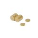 Gold Plated Therapy Magnets with Dimple On North Face - 1/4 in. dia x 1/16 in. thick - 0.97lbs Pull