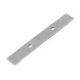 Nickel Plated Mild Steel Plate - 3.98 in. x 9/16 in. x 1/32 in. thick + 2x 1/32 in. c/sunk holes (Pack of 1)