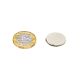 Adhesive N42 Neodymium Magnet - 13/16 in. dia x 1/16 in. - 4.41lbs Pull