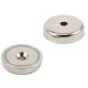 N42 Neodymium Countersunk Pot Magnet - 1-7/8 in. dia x 3/8 in. thick x 5/16 in. hole - 198lbs Pull