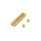 N35 Neodymium Gold Plated Disc Magnet - 3/16 in. dia x 5/32 in. thick - 1.45lbs Pull