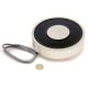 Electromagnet with 2x 1/4-20 UNC Mounting Hole - 12V DC/7.8W - 7 in. dia x 1-3/16 in. thick - 1001.07lbs Pull