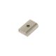 Neodymium Countersunk Channel Magnet - 13/16 in. x 1/2 in. x 3/16 in. thick with 1/8 in. hole - 17.64lbs Pull