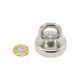 N42 Neodymium Clamping Magnet with M8 Eyebolt and 10m Rope - 1-7/8 in. dia - 198lbs Pull