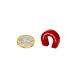 Pocket Size Red Alnico Horseshoe Magnet - 1 in. x 1-1/16 in. x 5/16 in. - 3.31lbs Pull