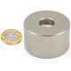 N42 Neodymium Countersunk Disc Magnet - 1-7/8 in. dia x 1-3/16 in. thick x 1/4 in. hole - 178.6lbs Pull