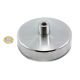 Ceramic Pot Magnet with M14 thread - 4-7/8 in. dia x 1-7/8 in. tall - 286.65lbs Pull