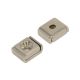 Neodymium Countersunk Channel Magnet - 3/8 in. x 1/2 in. x 3/16 in. thick with 1/8 in. hole - 8.82lbs Pull