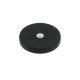 Black Rubber Coated POS Magnets Countersunk with M4 Boss Thread (Flush x 1/8 in. deep) - 1-9/16 in. dia x 1/4 in. high - 17.6lbs Pull