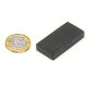 N42 Neodymium Black Epoxy Coated Rectangular Magnet - 1-3/16 in. x 19/32 in. x 3/16 in. thick - 22.27lbs Pull