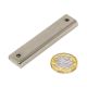 Neodymium Countersunk Channel Magnet - 2-1/4 in. x 1/2 in. x 3/16 in. thick with 2x 1/8 in. holes - 66.15lbs Pull