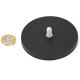 Rubber Coated POS Magnet c/w M8 x 5/8 in. External Thread - 3-3/8 in. dia x 1/3 in. thick