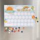 MagFlex® A3 Magnetic Sunny Reward Chart with Colourful Star Magnets - Flexible Magnetic Sheet