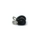 Rubber Coated Cable Holding Magnet - 7/8 in. dia x 1/4 in. high with 3/8 in. Rubber Clamp - 9.5lbs Pull