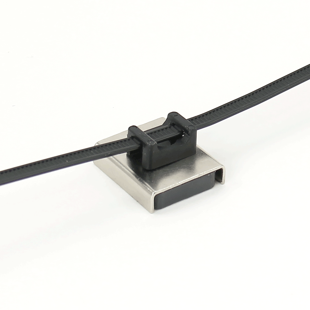 Magnetic Cable Tie Mount - 1 in. x 29/32 in. x 1/4 in. thick - 13.45lbs Pull