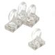 Clear Plastic Magnetic Hooks - 1 in. x 3/4 in. x 1-9/16 in. - 4.41lbs Pull