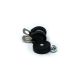 Rubber Coated Cable Holding Magnet - 7/8 in. dia x 1/4 in. high with 3/8 in. Rubber Clamp - 9.5lbs Pull