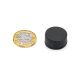 N42 Neodymium Rubber Coated Disc Magnet - 27/32 in. dia x 3/8 in. thick - 15.2lbs Pull