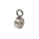 N42 Neodymium Pot Magnet with 2x M8 Eyebolts + 10m Rope - 1-7/8 in. dia x 11/16 in. thick - 176.4lbs Pull