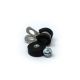 Rubber Coated Cable Holding Magnet - 11/16 in. dia x 1/4 in. high with 1/4 in. Rubber Clamp - 3.5lbs Pull